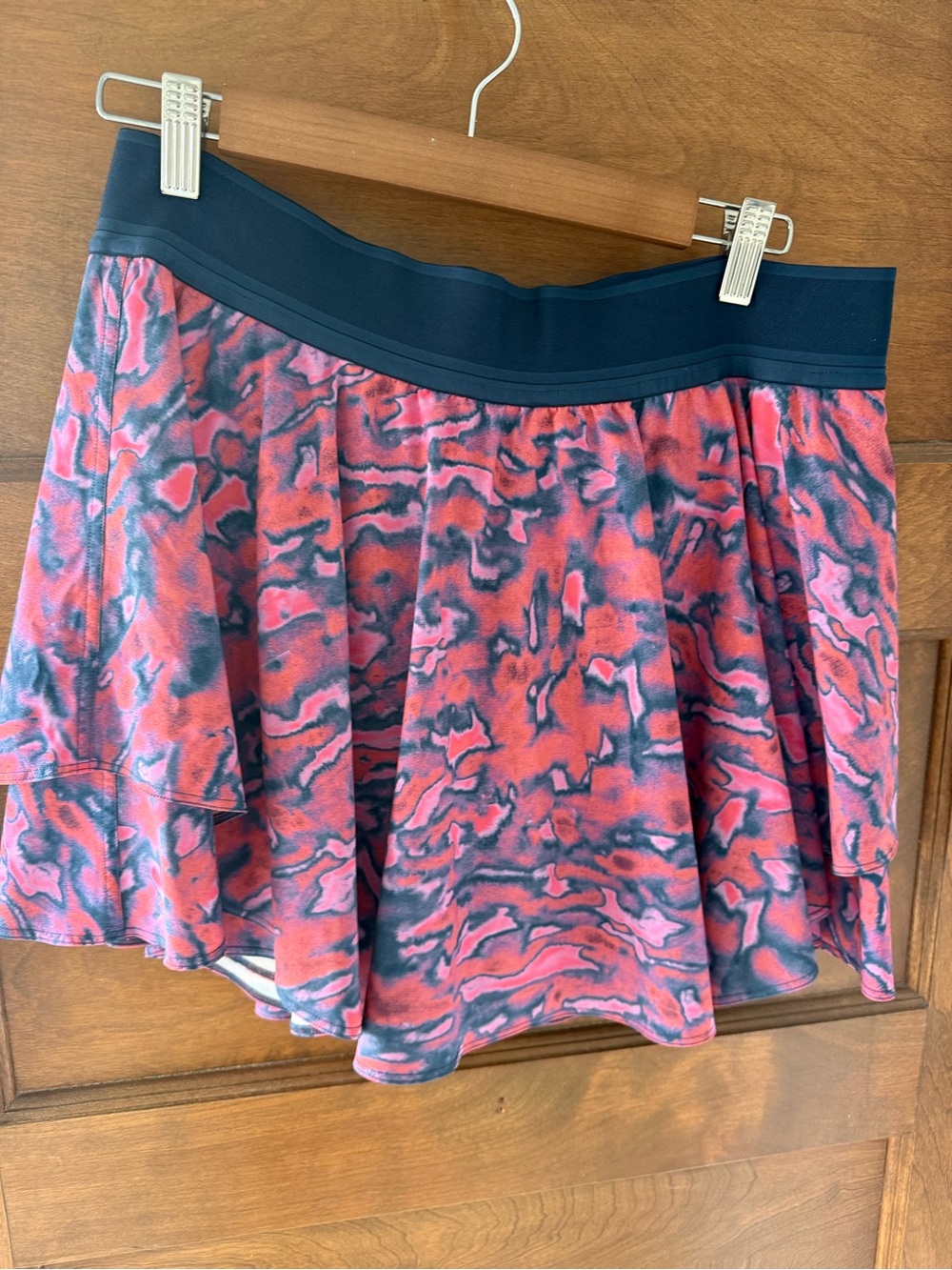 lululemon athletica Coral Pink and Navy Abstract Court Skirt